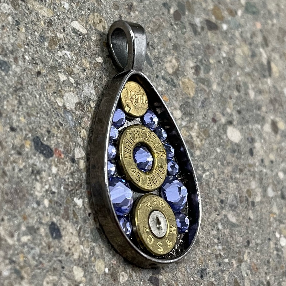 Shotgun Shell Pendant, Swarovski Elements, Made I… - image 4